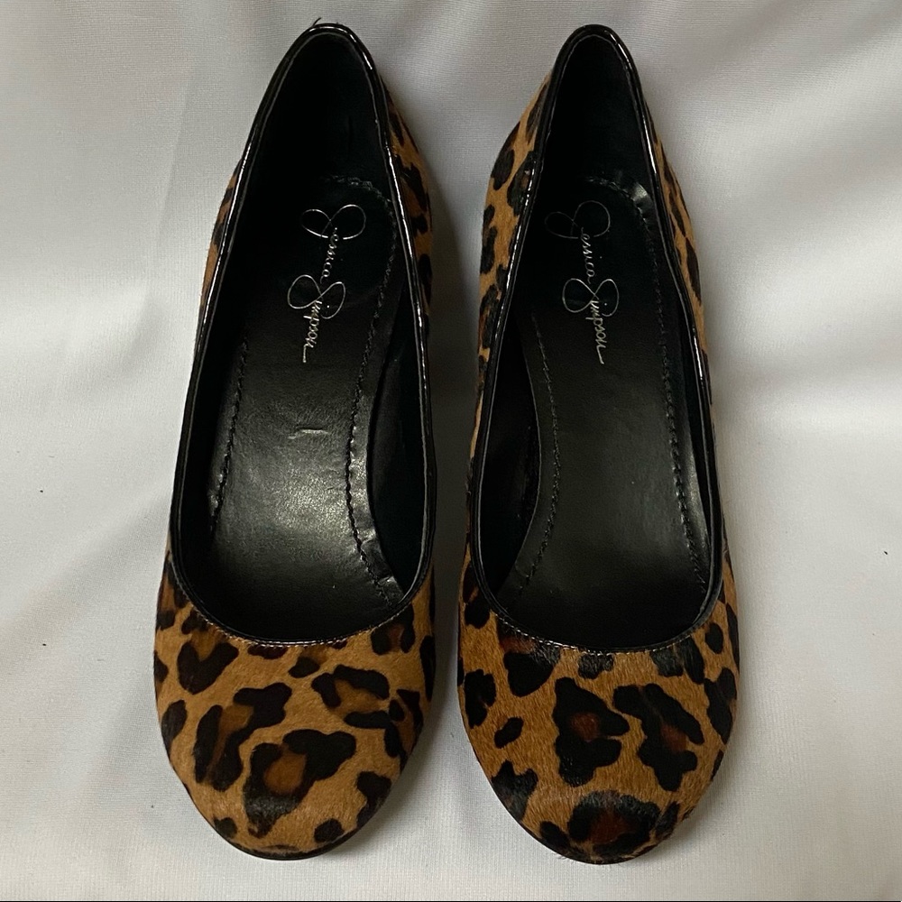 Jessica Simpson wedges/leopard design